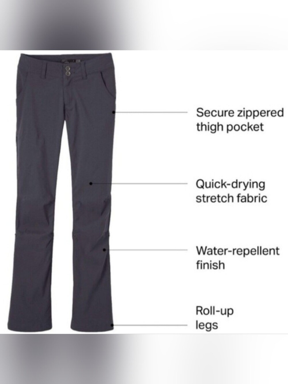 Prana Halle Convertible Hiking Pants - Picture 2 of 12